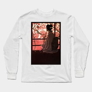 Japanese Opera Madama Butterfly Geisha Advertisement Art Long Sleeve T-Shirt